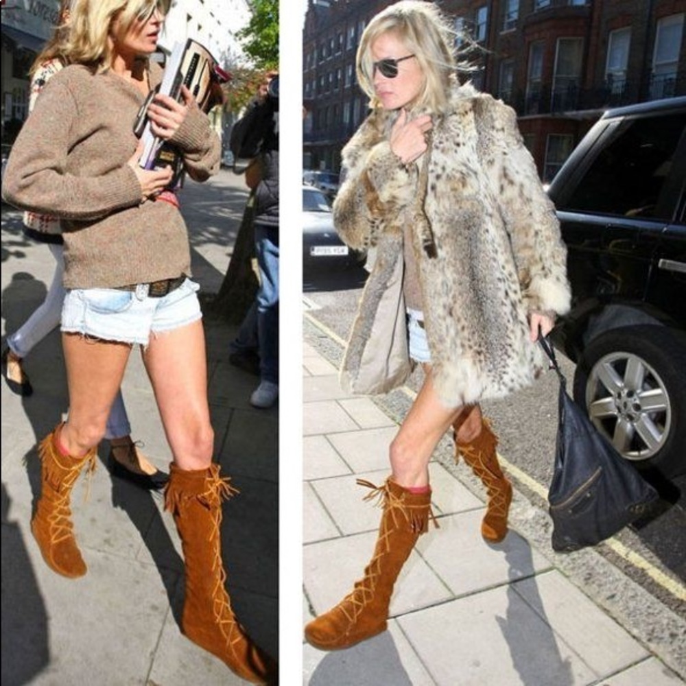 Gorgeous Minnetonka Knee High Brown Suede Boots